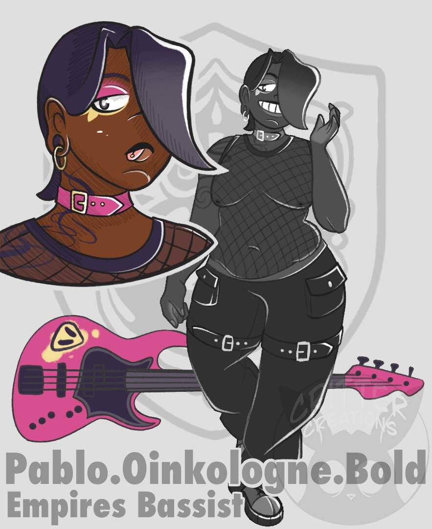 A humanized version of the Pokemon "Oinkologne"